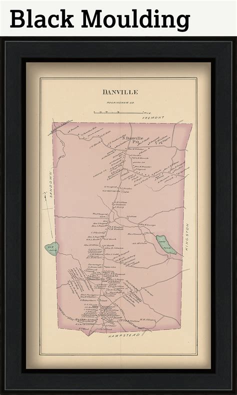 DANVILLE, New Hampshire 1892 Map