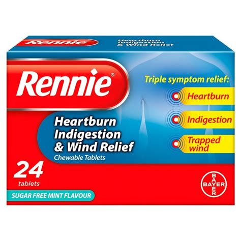 Rennie Heartburn, Indigestion & Wind Relief Tablets | Ocado