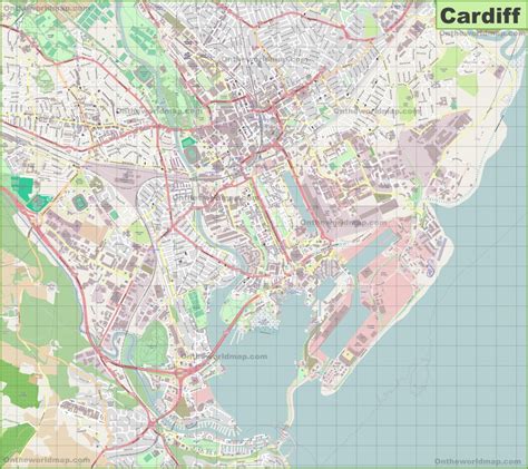 Printable Map Of Cardiff - Free Printable Maps