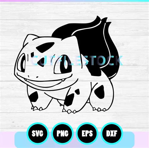 Bulbasaur SVG File, Bulbasaur Pokemon SVG, Silhouette, Cricut