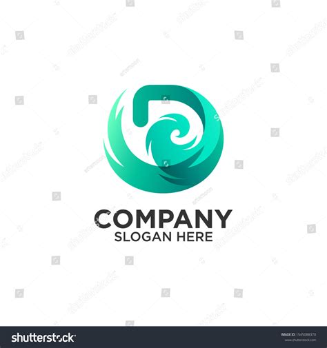 Letter D Wave Logo Design Template Stock Vector (Royalty Free ...