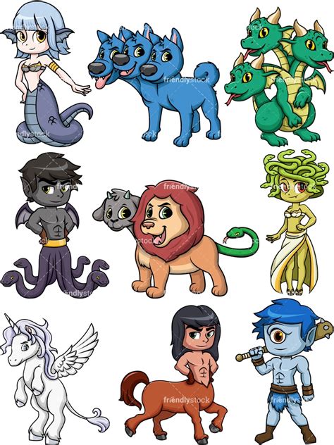 Ancient Greek Mythical Creatures Cartoon Clipart - FriendlyStock