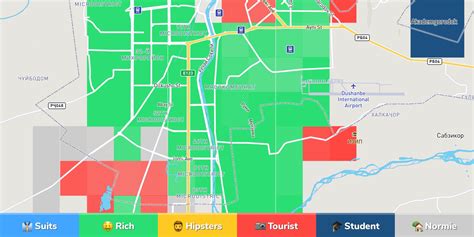Dushanbe Neighborhood Map