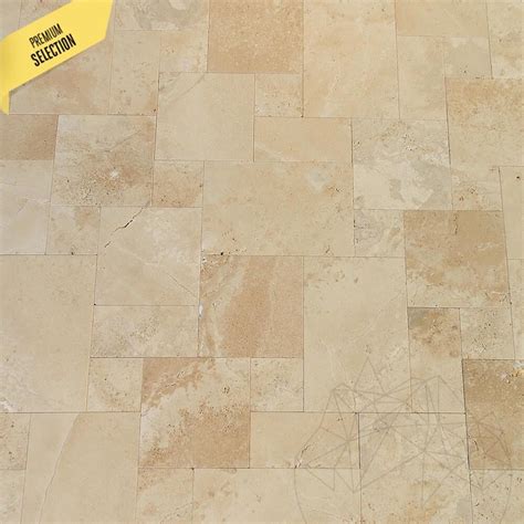 Classic Tumbled PREMIUM Travertine French Pattern Set 1.2 cm ...