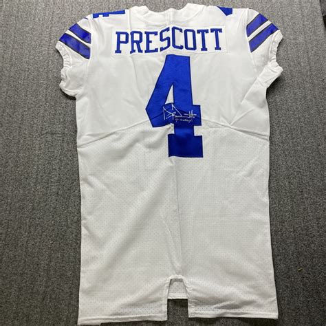 STS - Cowboys Dak Prescott Signed Game Issued Jersey 2021 Season Size ...