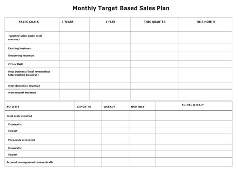 Monthly Plan Template | Free Word & Excel Templates