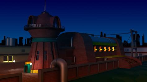 Planet Express building from Futurama by epoxido1 on DeviantArt