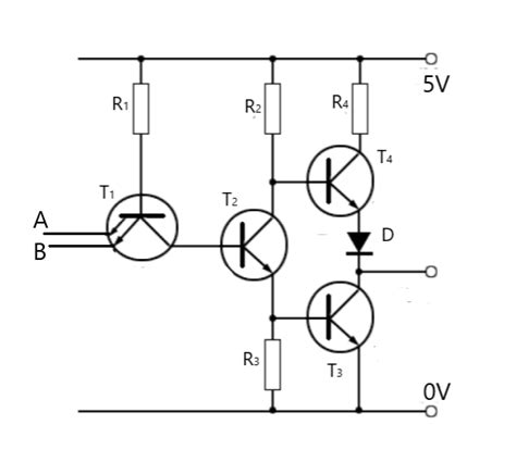 Ttl Circuit Of Not Gate - Circuit Diagram