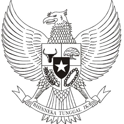 Contoh Mewarnai Gambar Garuda Pancasila - IMAGESEE