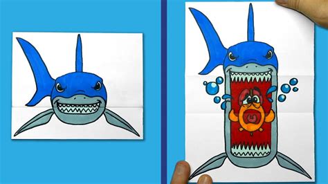 How To Draw A Folding Surprise Shark