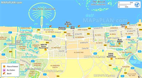 Dubai City Map Tourist