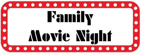 Family movie night | Clip art, Family movie night, Flyer