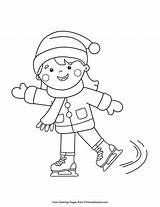 Ice Skater Coloring Page sketch template