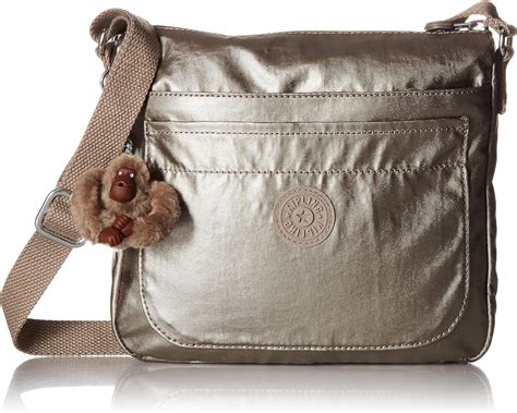 Kipling Sebastian Metallic Crossbody Bag, Metallic Pewter: Amazon.co.uk ...