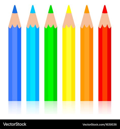 Set of colored pencil Royalty Free Vector Image