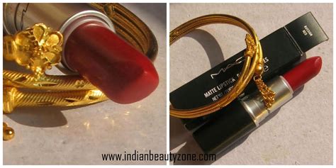Indian Beauty Zone: Mac Matte Lipstick Russian Red Review-Swatches and LOTD