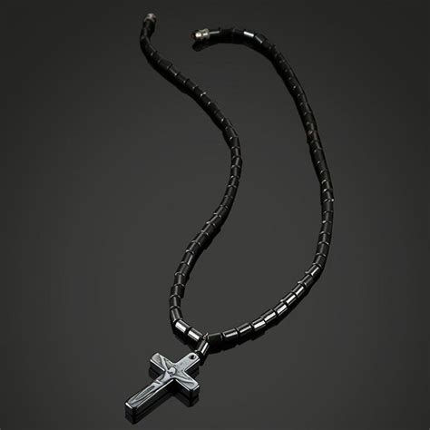 Men Black 43cm Jesus Cross Necklace in 2021 | Unisex necklace, Womens necklaces, Cross pendant ...