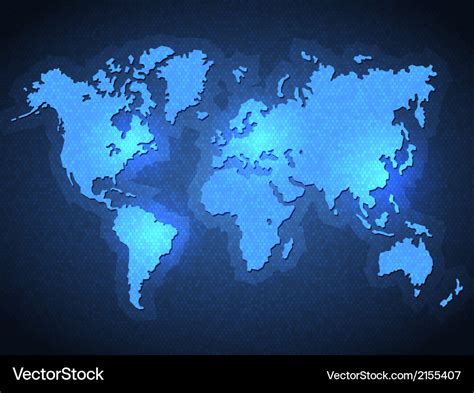 Pixel world map with spot lights Royalty Free Vector Image