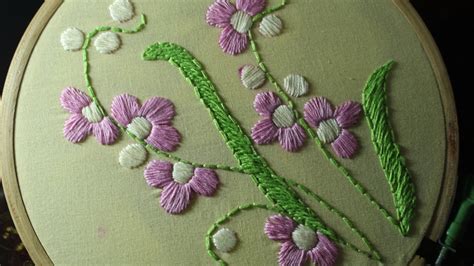 Hand embroidery designs | Satin stitch | Stitch and Flower-119 - YouTube