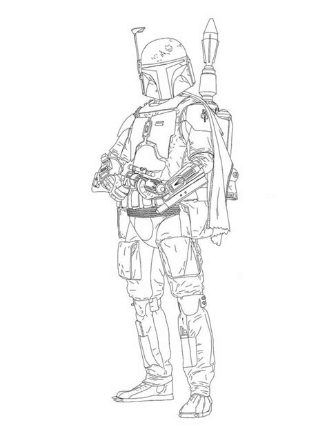 Star Wars Boba Fett 3 Coloring Page - Free Printable Coloring Pages for Kids