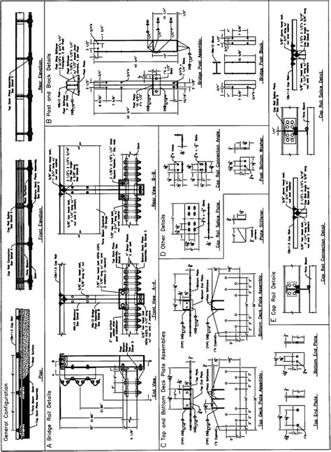 Steel bridge railing design details, System 1 (1 in. = 25.4 mm). | Download Scientific Diagram