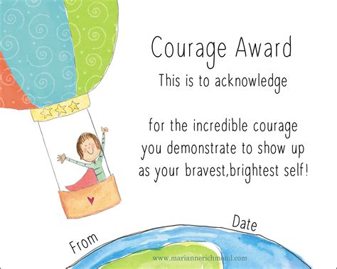 STUDENT AWARDS - Courage Award (Digital Download) – Marianne Richmond