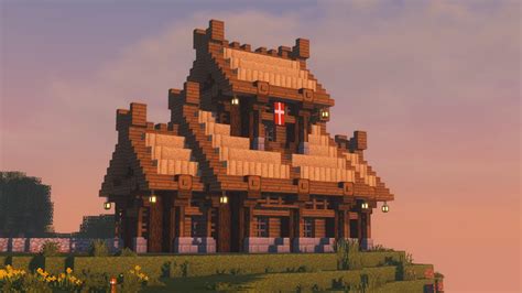 Viking / Nordic inspired house I build recently on a survival server :) : r/Minecraft