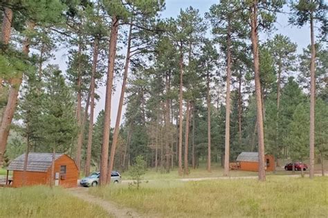 Inside Blue Bell campground camping cabins in Custer State Park ⛰ South Dakota travel blog ...