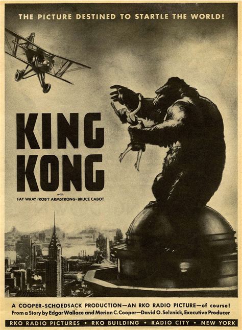 Original 1933 magazine advertisement for "King Kong" | King kong, King kong 1933, King kong vs ...