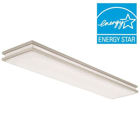 Lithonia Lighting Brushed Nickel Linear Saturn LED Flushmount | Kitchen ceiling lights, Lithonia ...