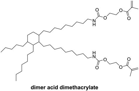 Structure of dimer acid dimethacrylate used in commercial dental resin... | Download Scientific ...