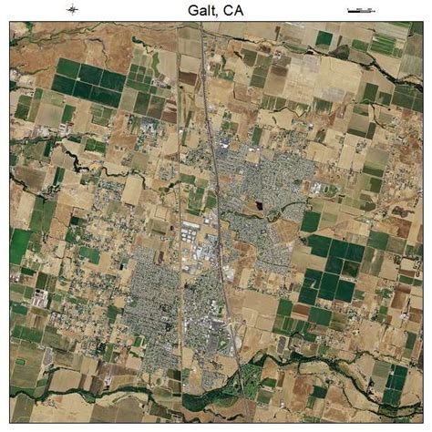 Aerial Photography Map of Galt, CA California