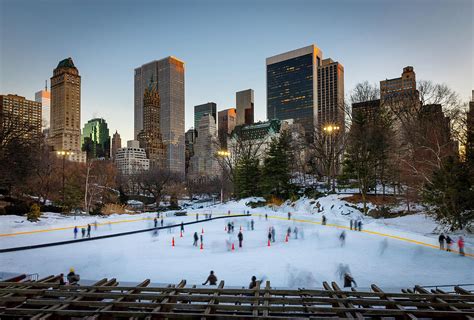 Ice skating in New York City, Wollman Rink, Central Park Photograph by ...