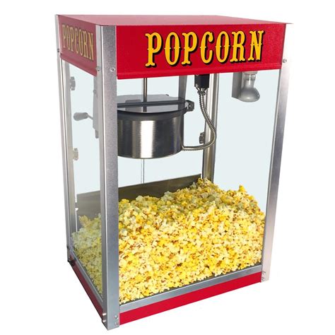 Paragon Theater Pop 8 oz. Red Stainless Steel Countertop Popcorn ...