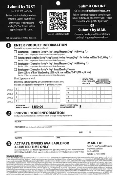 Scotts Rebate Form