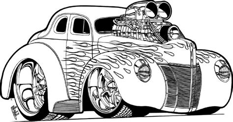 Hot Rod Coloring Pages | Educative Printable