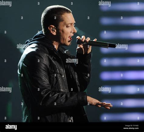 Eminem performs "Not Afraid" at the 2010 BET Awards in Los Angeles on June 27, 2010. UPI/Jim ...