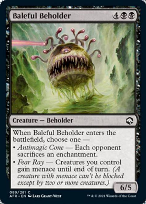 Magic The Gathering Adventures in the Forgotten Realms Single Card Common Baleful Beholder 89 ...