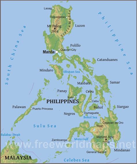 Philippines Physical Map