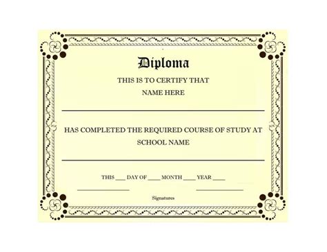 Fake Diploma Certificate Template - The Best Professional Template ...