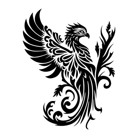 Black and white heraldic eagle tattoo. Vector illustration isolated on ...