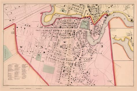 City of Dover - Ward 3, New Hampshire 1871 Old Town Map Reprint ...