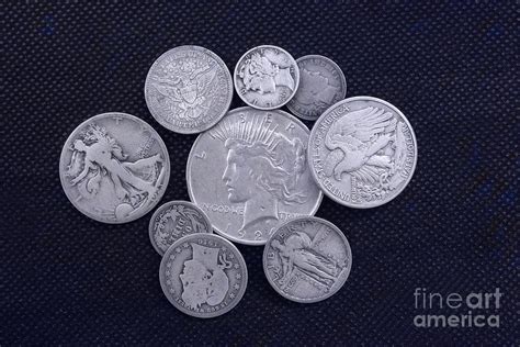 Old American Silver Coins Ver Two Digital Art by Randy Steele - Pixels