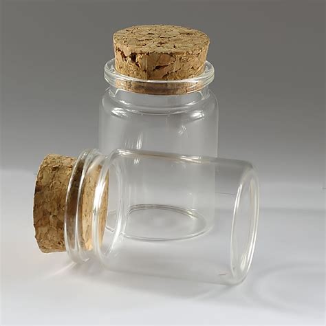 1/3/5 PCS 35ML Clear Empty Sample Vials Glass Bottles with Corks Jars bottle | eBay