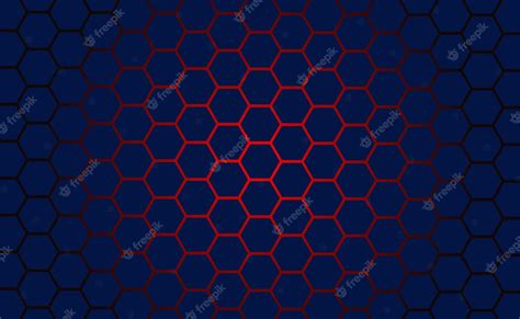 Premium Vector | Abstract navy blue hexagonal pattern background