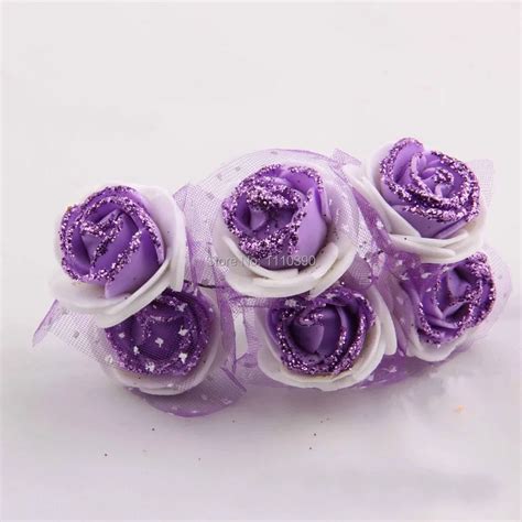 3.5CM artificial foam roses flowers,bride flower bouquet,silk glitter ...