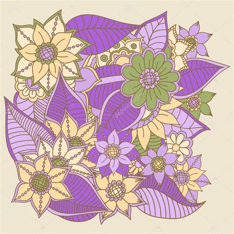 Zentangle abstract flowers. Doodle flower. Vector illustration — Stock ...