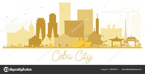 Cebu silhouette | Cebu City Skyline Golden Silhouette Vector ...