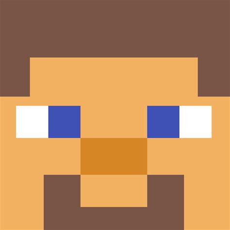 Steve Head Minecraft Pixel Art