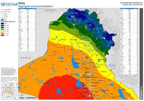 Iraq: Aggregate annual precipitation (as of 17 Nov 2014) - Iraq | ReliefWeb